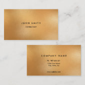 フェイクな金ゴールドのクラシック、両面シンプル 名刺 (正面/裏面)