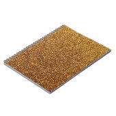 フェイクな金ゴールドのグリッターのグラフィック ノートブック (左側)