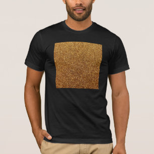 フェイクな金ゴールドのグリッターのグラフィック Tシャツ