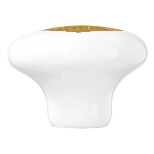 フェイクな金ゴールドのグリッターのハートのドアおよび引出しはノブを引っ張ります セラミックノブ (側面)