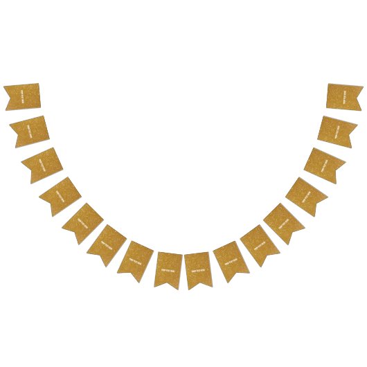 フェイクな金ゴールドのグリッターの印書イメージのパーティーの旗布の旗 バンティングフラッグ (全)