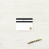 フェイクな金ゴールドのグリッターのAppleの先生のポスト・イット ポストイット (デスク上)