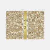 フェイクな金ゴールドのスパンコールおよびダイヤモンド フリースブランケット (正面(横))