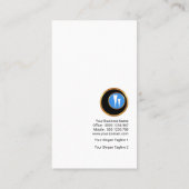 フェイクな金ゴールドのタキシードの金ゴールドのBoutonniereのバーテンダーのロゴ 名刺 (裏面)