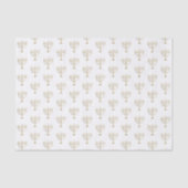 フェイクな金ゴールドのハヌカーの（ユダヤ教）メノラーパターン白の休日 薄葉紙 (正面)