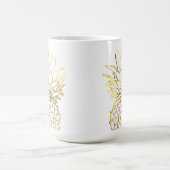 フェイクな金ゴールドのパイナップルコーヒー・マグ コーヒーマグカップ (中央)