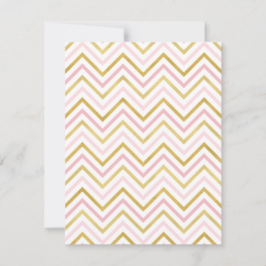 フェイクな金ゴールドのピンクのきらめきのきらめき少し星のベビー 招待状 (裏面)