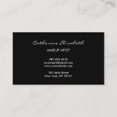 フェイクな金ゴールドのホイルおよびピンクのストライプ、メーキャップアーティスト 名刺 (裏面)