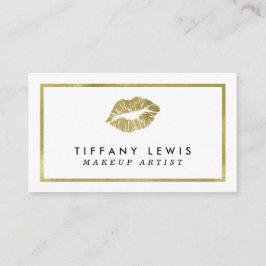フェイクな金ゴールドのメーキャップアーティストの名刺 名刺
