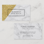 フェイクな金ゴールドのモダンな大理石 名刺 (正面/裏面)