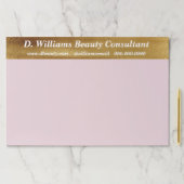 フェイクな金ゴールドのモノグラムの経営コンサルタント ペーパーパッド (インサイチュ)