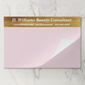 フェイクな金ゴールドのモノグラムの経営コンサルタント ペーパーパッド (折り畳み)