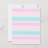 フェイクな金ゴールドのユニコーンの虹の誕生日のサンキューカード 招待状 (裏面)