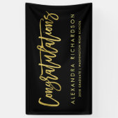 フェイクな金ゴールドの一見のお祝い|の卒業生 横断幕 (縦)