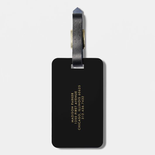 フェイクな金ゴールドの一見のアクセントのはっきりしたな水彩画のしぶき ラゲッジタグ (裏面縦)