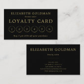 フェイクな金ゴールドの円のデザイン ロイヤリティカード (正面/裏面)