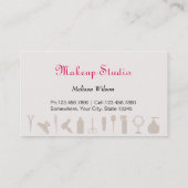 フェイクな金ゴールドの化粧品のメーキャップアーティストの美容院 名刺 (裏面)
