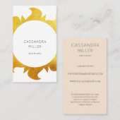 フェイクな金ゴールドの太陽の名刺 名刺 (正面/裏面)