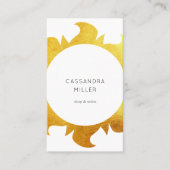 フェイクな金ゴールドの太陽の名刺 名刺 (正面)