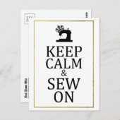 フェイクな金ゴールドの技術で縫うために穏やか保って下さい ポストカード (正面/裏面)