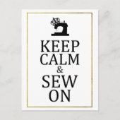 フェイクな金ゴールドの技術で縫うために穏やか保って下さい ポストカード (正面)