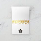 フェイクな金ゴールドの星の従業員のサンキューカード サンキューカード (内部)