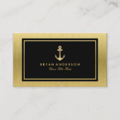 フェイクな金ゴールドの航海のないかりの名刺 名刺 (正面)