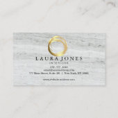 フェイクな金ゴールドの色彩の鮮やかな円デザイナー 名刺 (裏面)