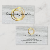 フェイクな金ゴールドの色彩の鮮やかな円デザイナー 名刺 (正面/裏面)