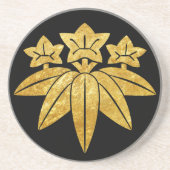 フェイクな金ゴールドの鎌倉Minamoto月曜日の日本のな一族 コースター (正面)