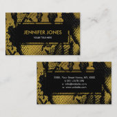 フェイクな金ゴールドの革スネークスキン 名刺 (正面/裏面)