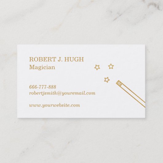 フェイクな金ゴールドの魔法は帽子の手品師で潜りました 名刺 (裏面)