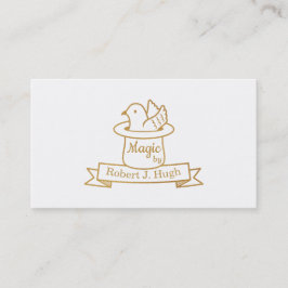 フェイクな金ゴールドの魔法は帽子の手品師で潜りました 名刺