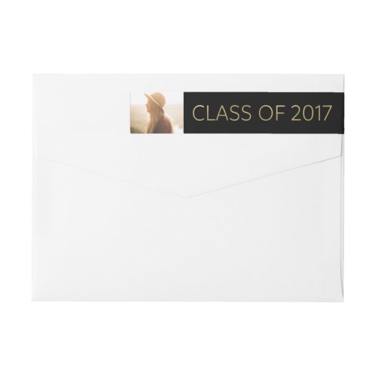 フェイクな金ゴールドは2017年の写真の|のクラスを黒くし、 ラップアラウンドラベル (裏面)