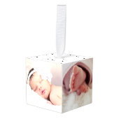 フェイクな金ゴールドフレームの誕生Statsのカスタムの写真 キューブオーナメント (正面アングル)