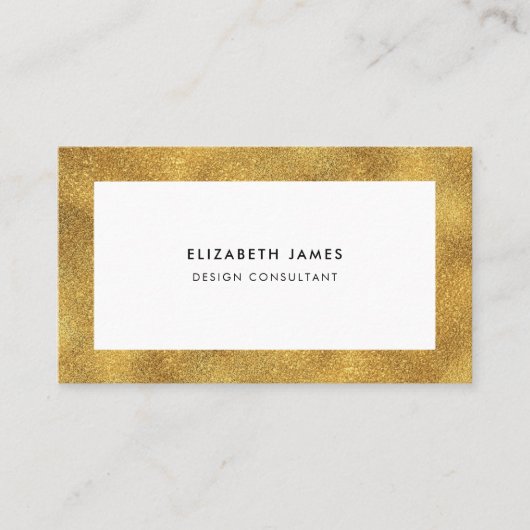 フェイクな金ゴールドフレーム 名刺 (正面)
