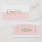 フェイクな金ゴールドホイルおよび水彩画の名刺 名刺 (正面/裏面)