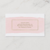 フェイクな金ゴールドホイルおよび水彩画の名刺 名刺 (裏面)