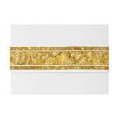 フェイクな金ゴールドホイルのエレガントでフォーマルで上品な結婚指輪 招待状ベリーバンド (裏面例)