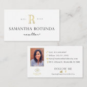 フェイクな金ゴールドホイルのサマンサRの名刺 名刺 (正面/裏面)