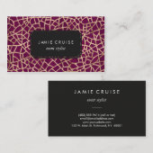 フェイクな金ゴールドホイルのパチパチ鳴る音および紫色のプロフェッショナル 名刺 (正面/裏面)