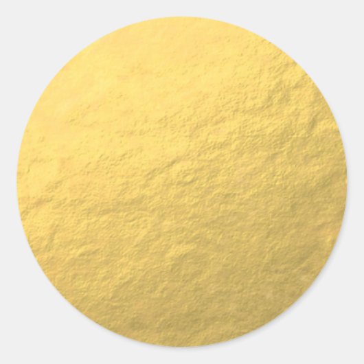 フェイクな金ゴールドホイルの効果によって印刷されるステッカー ラウンドシール (正面)