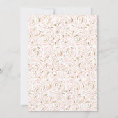 フェイクな金ゴールドホイルの女の子の洗礼の招待状 招待状 (裏面)