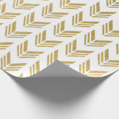 フェイクな金ゴールドホイルの矢パターン ラッピングペーパー (角)
