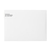 フェイクな金ゴールドホイルの背景のモノグラム ラップアラウンドラベル (正面)