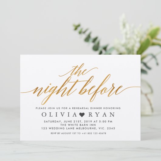 フェイクな金ゴールド招待の前の夜 招待状 (スタンド正面)