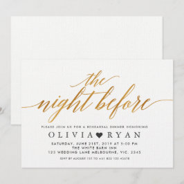 フェイクな金ゴールド招待の前の夜 招待状