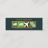 フェイクな金ゴールド箱の記号論理学の交通機関モード スキニー名刺 (正面)