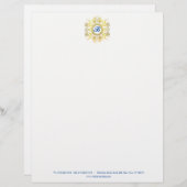 フェイクな金ゴールド色彩の鮮やかなデザイナーモノグラムレターヘッド レターヘッド (正面/裏面)