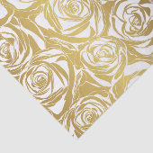 フェイクな金ゴールド、バラ、パターン、シックなアール・デコ、美しいel 薄葉紙 (詳細)
